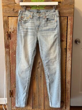 True Religion Light Blue Super Skinny Jeans - Faded Wash Sz 29